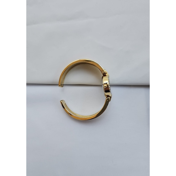 Gruen Womens Wrist Watch Tan Alligator Look Bracelet Band White Face Quartz - Picture 6 of 9